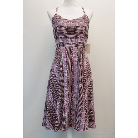 1. State Dresses & Skirts - 1. State Womens Dress M Spaghetti Strap Fit & Flare Print Dress Plum Purple M